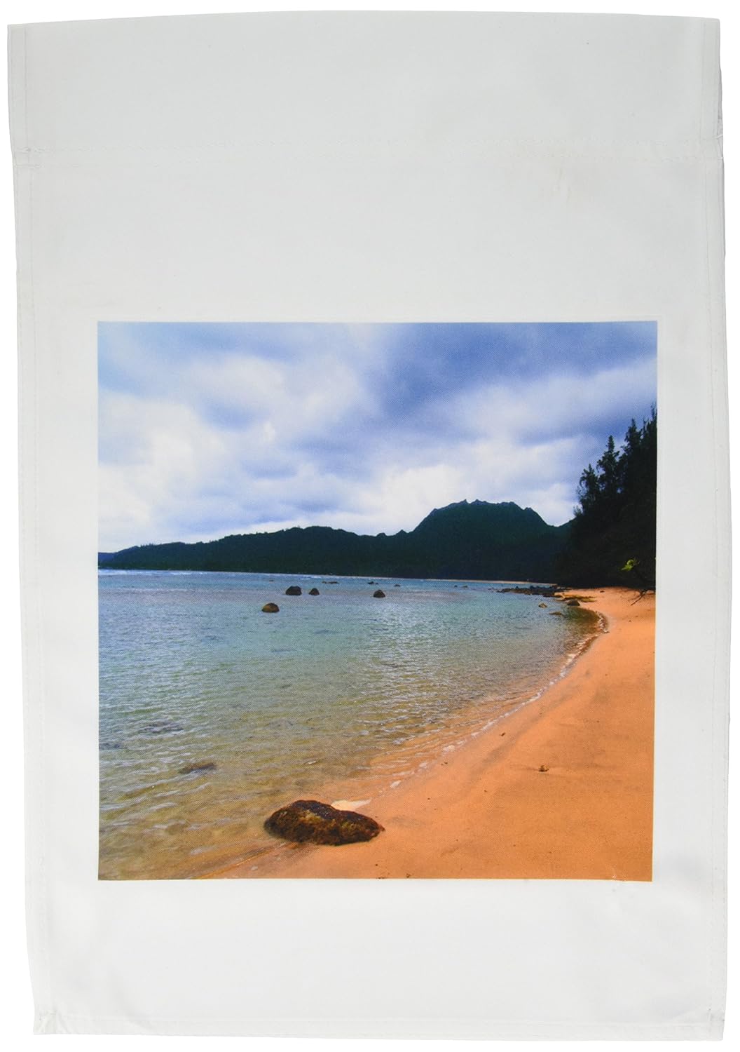 janna salak 摄影夏威夷 - 海岸线哈莱湾 - 旗帜 12 x 18 inch garden